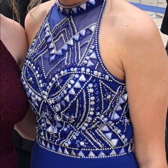 Royal Blue Prom Dress - Picture 4 of 8